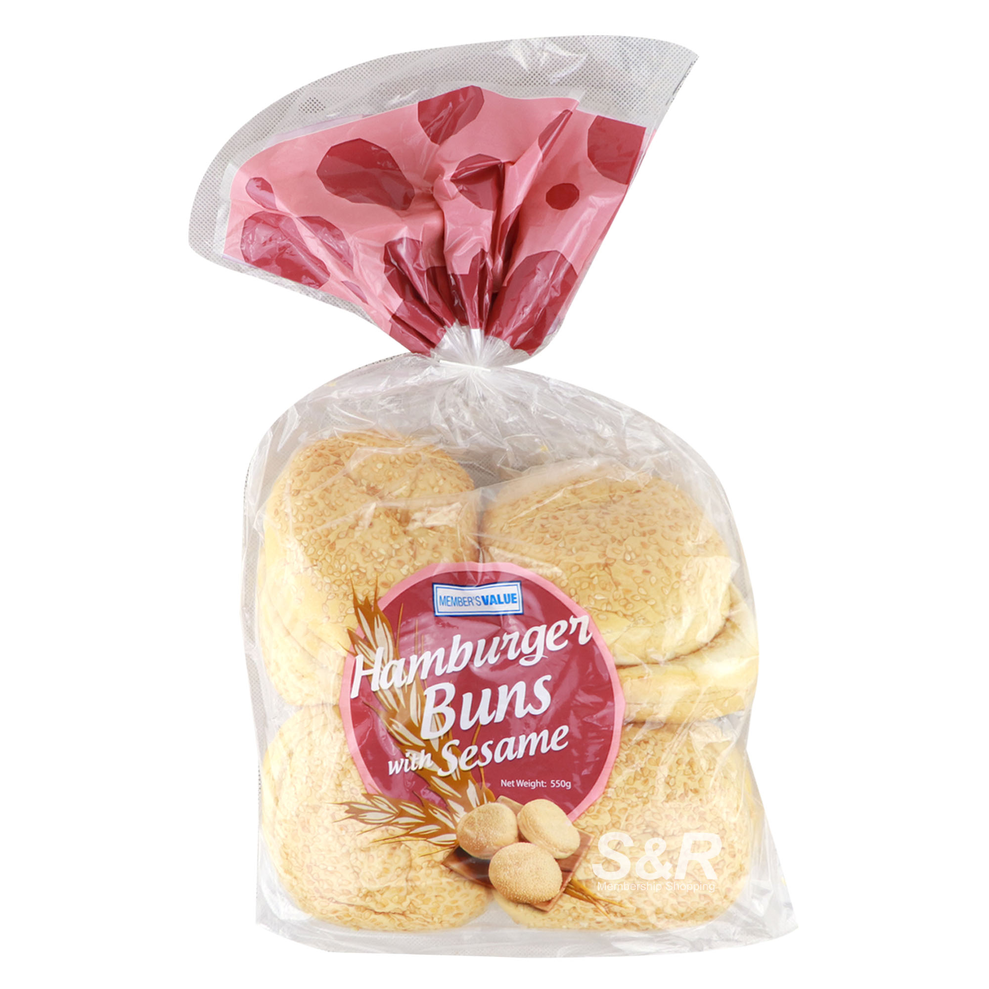Member’s Value Hamburger Buns with Sesame 550g Member’s Value Hamburger Buns with Sesame 550g